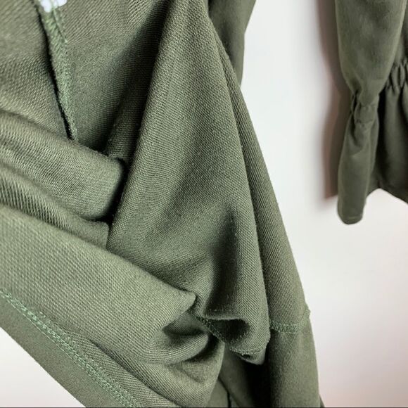 Zara Trafulac Olive Green Dress w/Bell Sleeves - Picture 6 of 14
